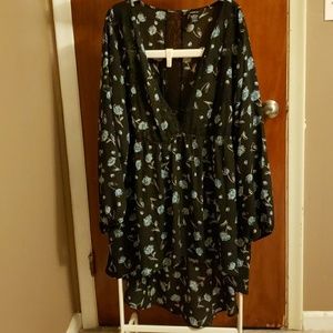 Blue Floral Babydoll Tunic